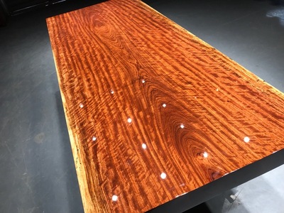 鸡翅木色实木巴花中式大黄花梨茶几实中式实木大板茶桌办公桌