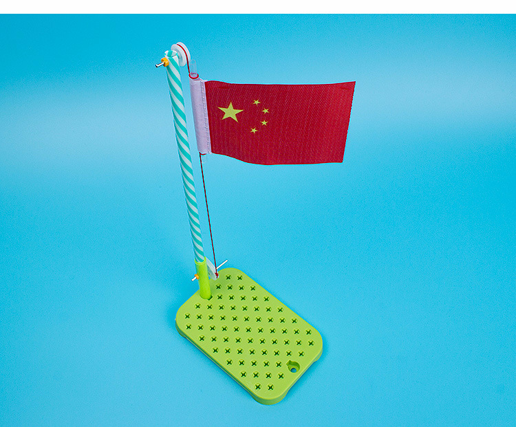 手工diy国旗升降台 科学实验玩教具小学生科技小制作 作业材料包