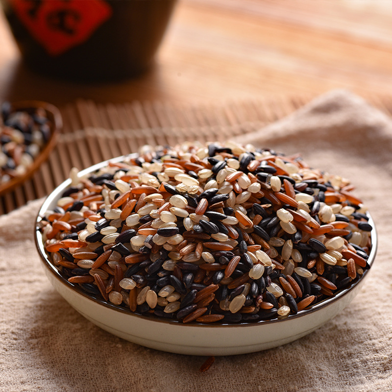 东北三色米新米农家五谷杂粮饭红慥米胚芽米脂粗粮饭批发三色糙米