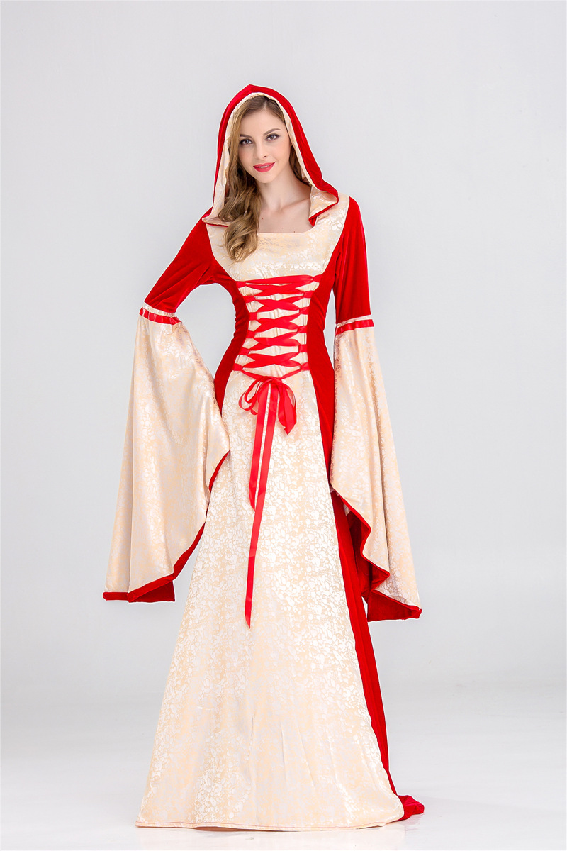 复古欧洲宫廷长裙装 万圣节cos舞会女王服晚礼服 舞台演出服批发