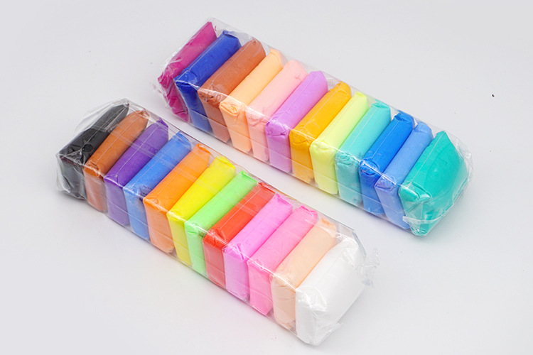 24色超轻粘土 儿童手工diy彩泥玩具 超轻橡皮泥 太空泥 袋装