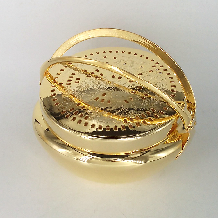 饰品真空电镀厂电镀仿金不锈钢饭盒电镀24k金饰品盒真空镀仿金
