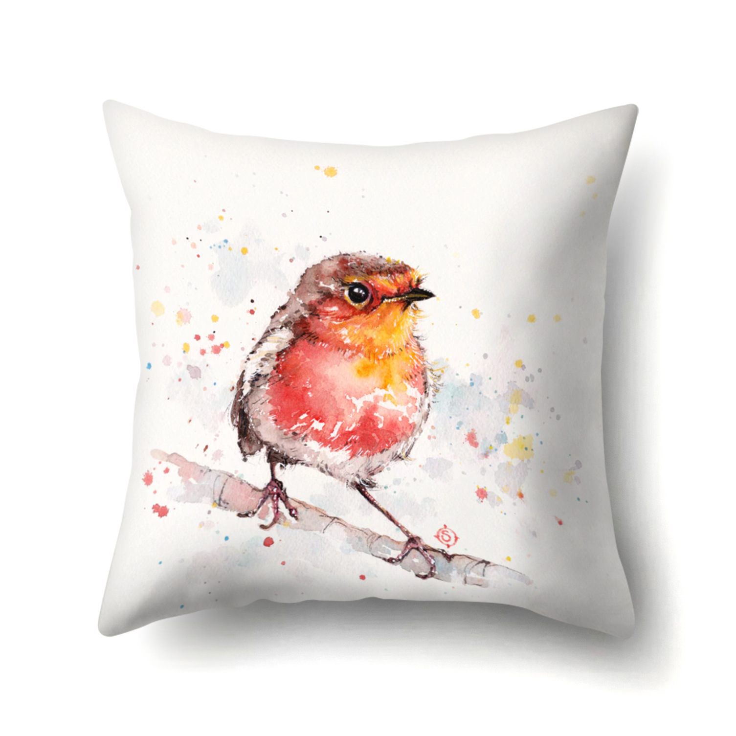 欧美水彩动物画抱枕 时尚现代欧美热卖靠垫套 汽车家居抱枕套