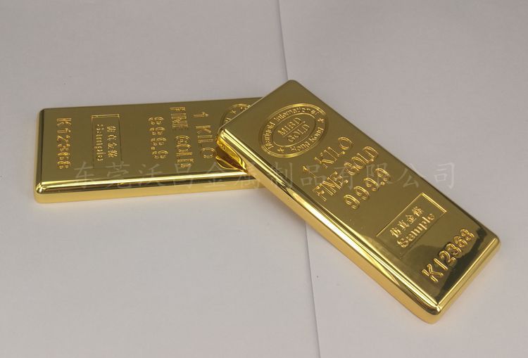加工定制黄金千足金条 财富金砖金条 外贸出口仿真金条