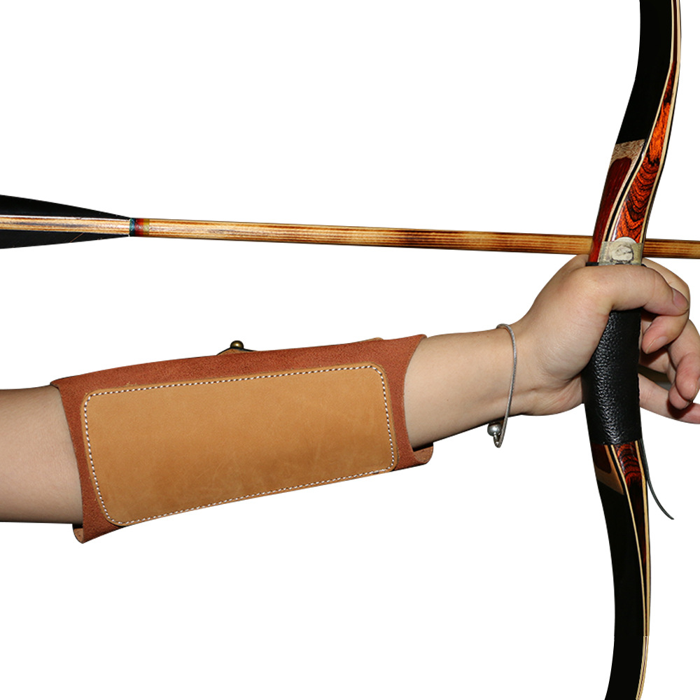 huwairen直供 跨境 劲腕护臂 pu皮翻毛皮疯马皮射箭护臂弓箭护具