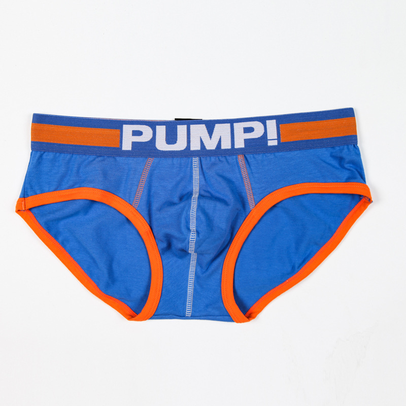 速卖通wishebay外贸爆款名牌内裤男士pump纯棉透气三角裤含包装袋