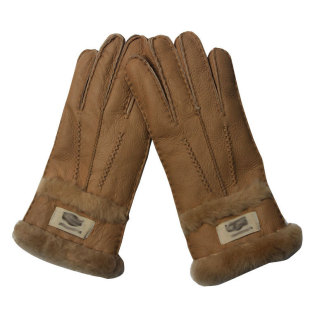 纯羊皮皮毛一体手套