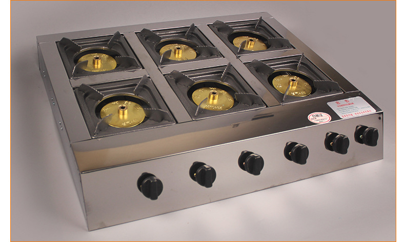 商用煲仔炉六头直喷煲仔饭灶 商用天然气炉头 台式一炉多用灶