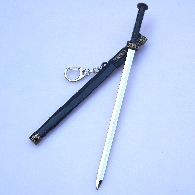 古国古代兵器汉剑龙泉赤壁吴京夺帅汉剑金属摆件八面长剑合金模型