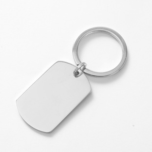 亮面316不锈钢钛钢狗牌军牌美国大兵身份证钥匙圈吊牌 盾 可刻字