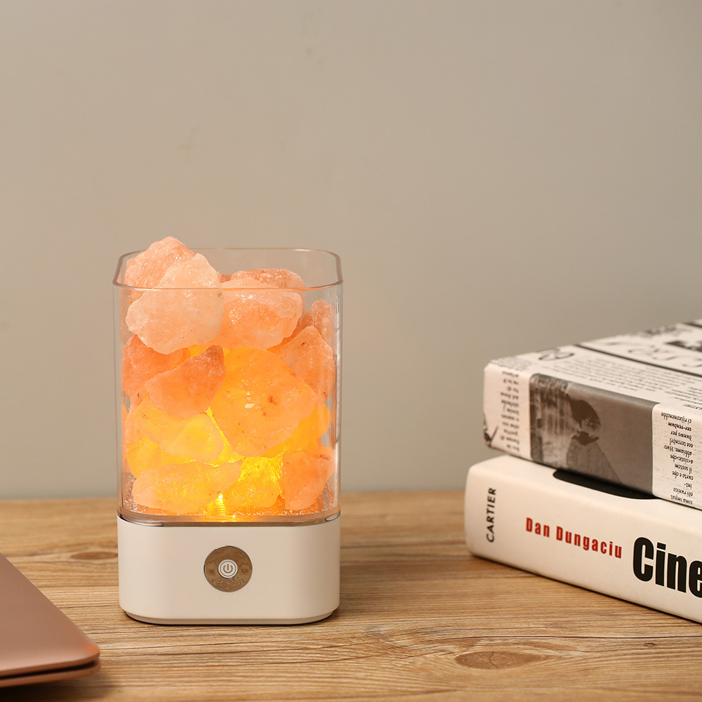 Salt Light Himalayan Crystal Salt Stone Natural Anion Saline Creative Health Gift Bedside Bedroom Table Lamp