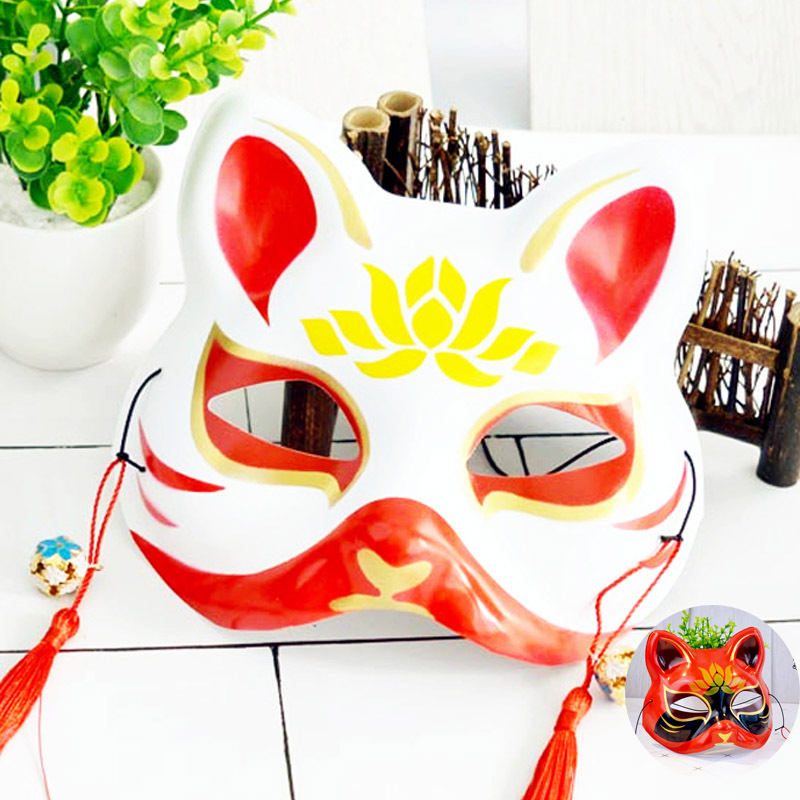 阴阳师舞会猫脸面具动漫 猫咪cosplay舞会面具