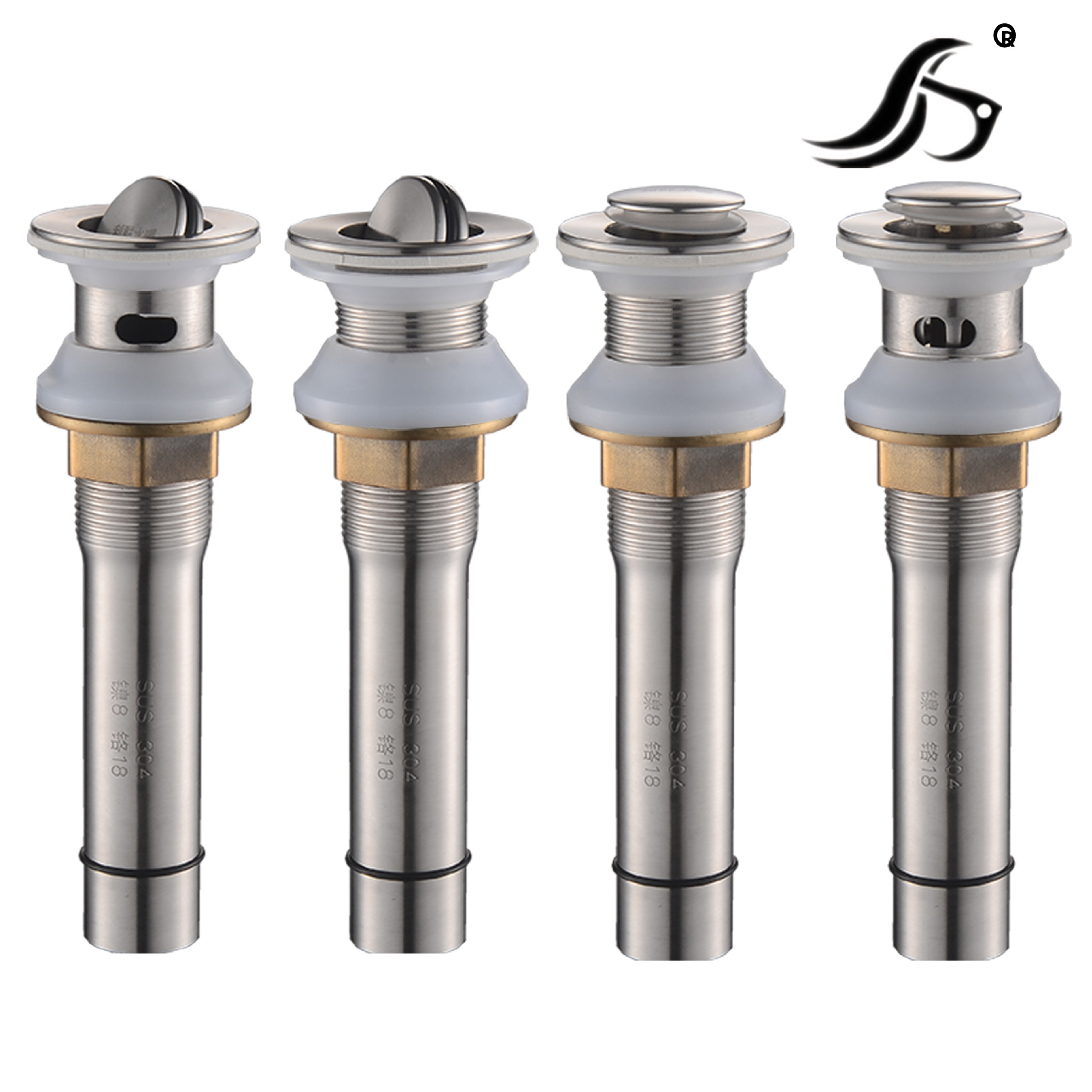 供应加厚不锈钢下水器 洗脸盆下水头 不锈钢面盆下水陶瓷盆下水管