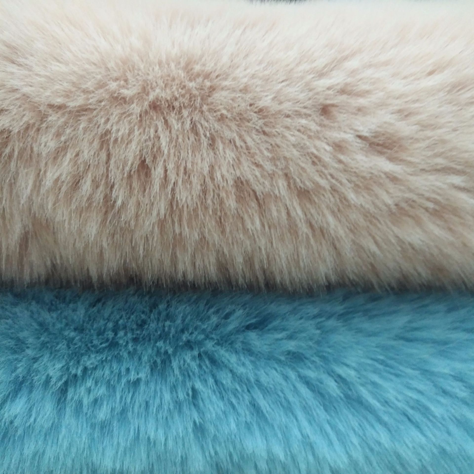 现货供应 35mm精品兔毛超毛绒面料 高档女装皮草外套玩具毛球面料