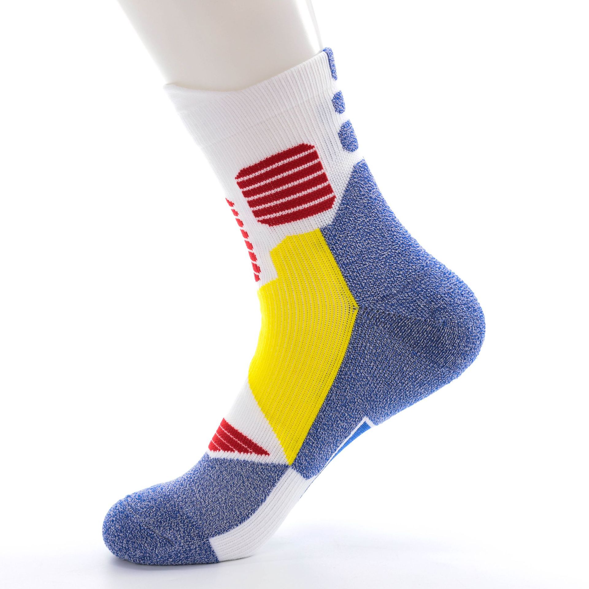 压力袜子男士运动袜毛圈跑步骑行运动袜篮球运动袜加工定制压缩袜