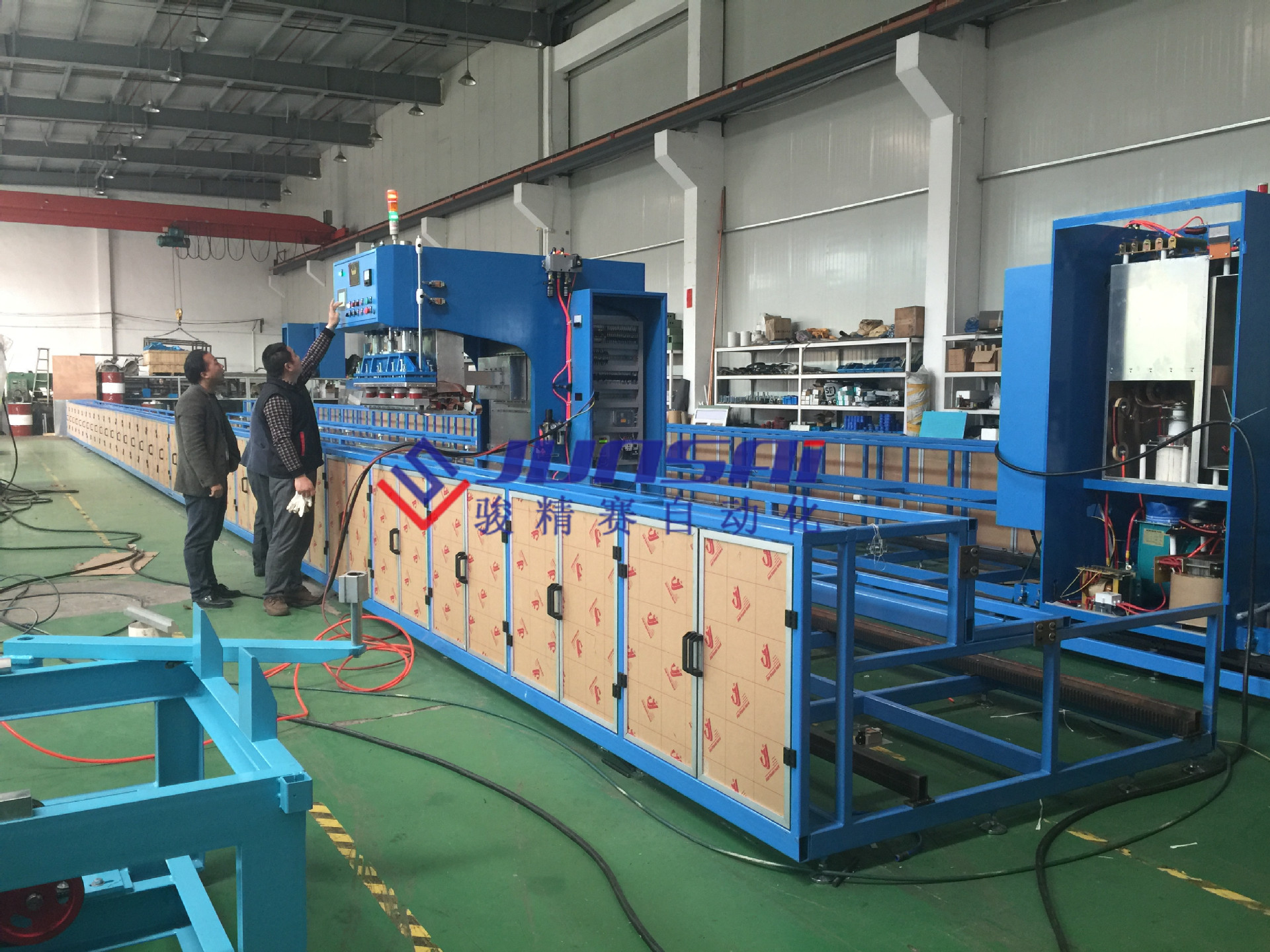 上海骏精赛厂家定制pvc轨道式高频焊接机 30米全自动行走高频机