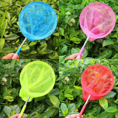 大号不锈钢昆虫捕鱼网83cm可伸缩精致版儿童户外捕捉蜻蜓蝴蝶网兜