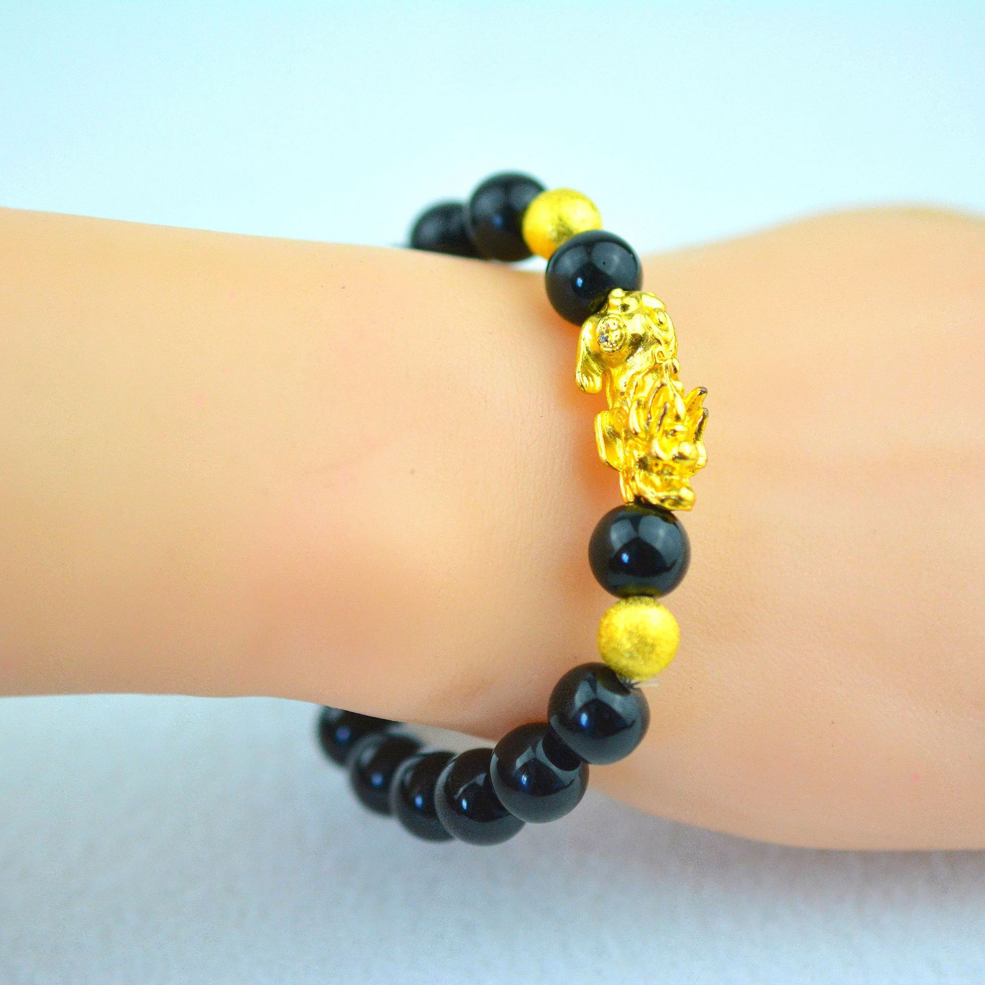 手链 金珠貔貅手链 金麒麟手链 镀金貔貅手链批发