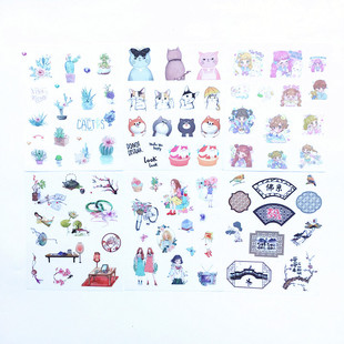 中国风 少女心生活和纸贴纸 文字语闲手帐相册物品diy装饰贴画
