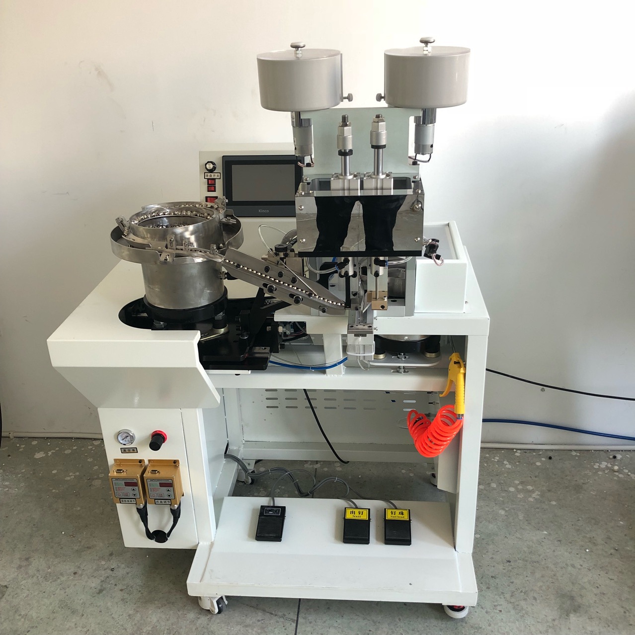 立高牌lg-168d全自动双头多功能钉珠机 双头打钻机玻璃钻