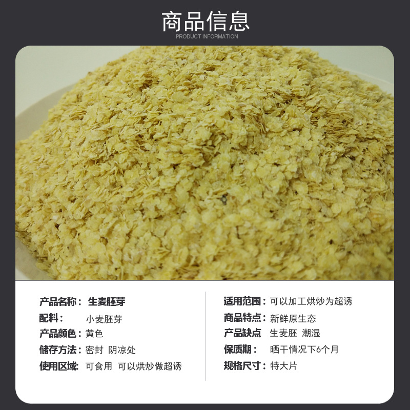 新鲜生散装小麦胚芽 非低温烘焙大片胚芽鱼饵基础料麦胚长期供应