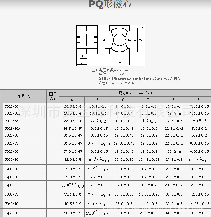 ec39 ec28/34 ec28/28 ec29 铁氧体磁芯 高频变压器磁芯