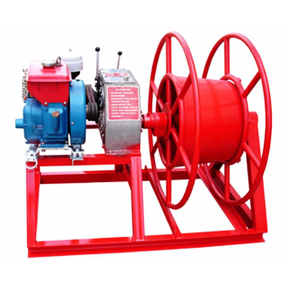 大卷筒收放线绞磨锥形绞盘电缆收放线机穿线机汽油柴油锥型收线机