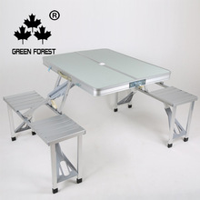 户外折叠桌椅便携式铝合金连体桌展业桌子多功能简易烧烤摆摊餐桌