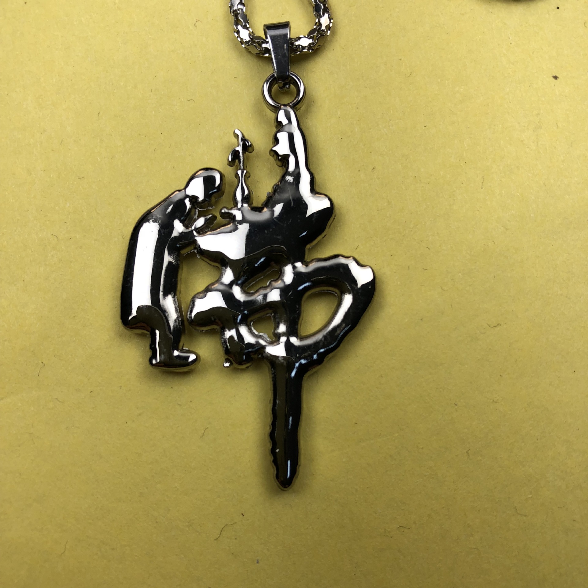 [弘慧] 童子拜观音佛字挂件 厂家直销 佛教用品(289-2号金)