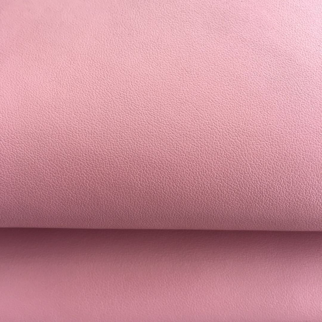 超纤贴皮浅粉色牛皮革源头厂家批发牛皮贴超纤真皮皮革