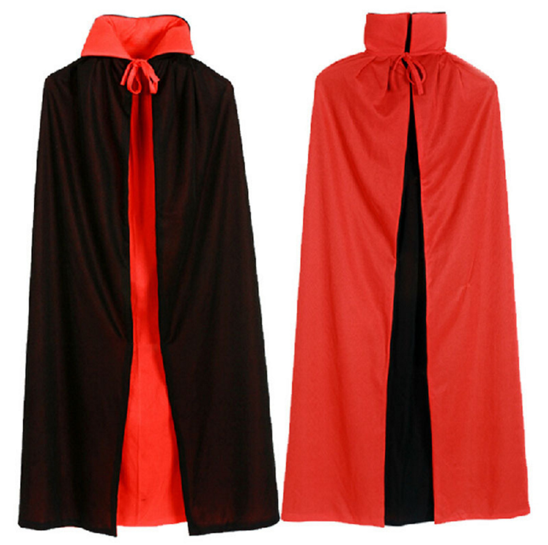 厂家直销万圣节披风双层红黑色死神魔鬼斗篷儿童成人男女披风
