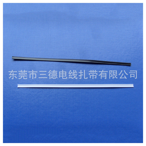 包胶铁芯扎带扎线 白色8cm数据线捆扎线 铁丝扎线带扎带批发定制