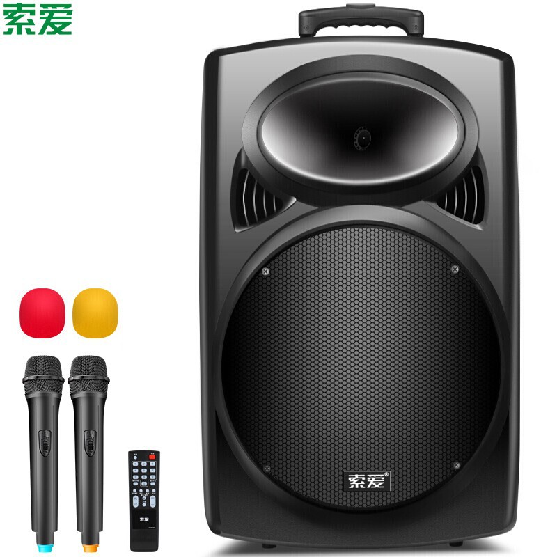 索爱sa-t20 12寸蓝牙拉杆广场舞音箱户外便携式音响大功率低音炮