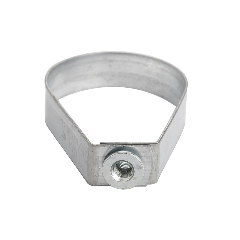 厂家批发不带胶梨形带镙栓碳钢镀锌白管夹金属挂式重型管卡clamp