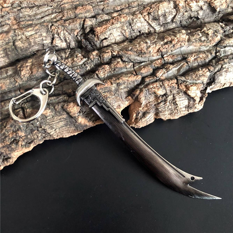 12cm 风云绝世好剑 雪饮狂刀 模型合金钥匙扣挂件配饰礼品