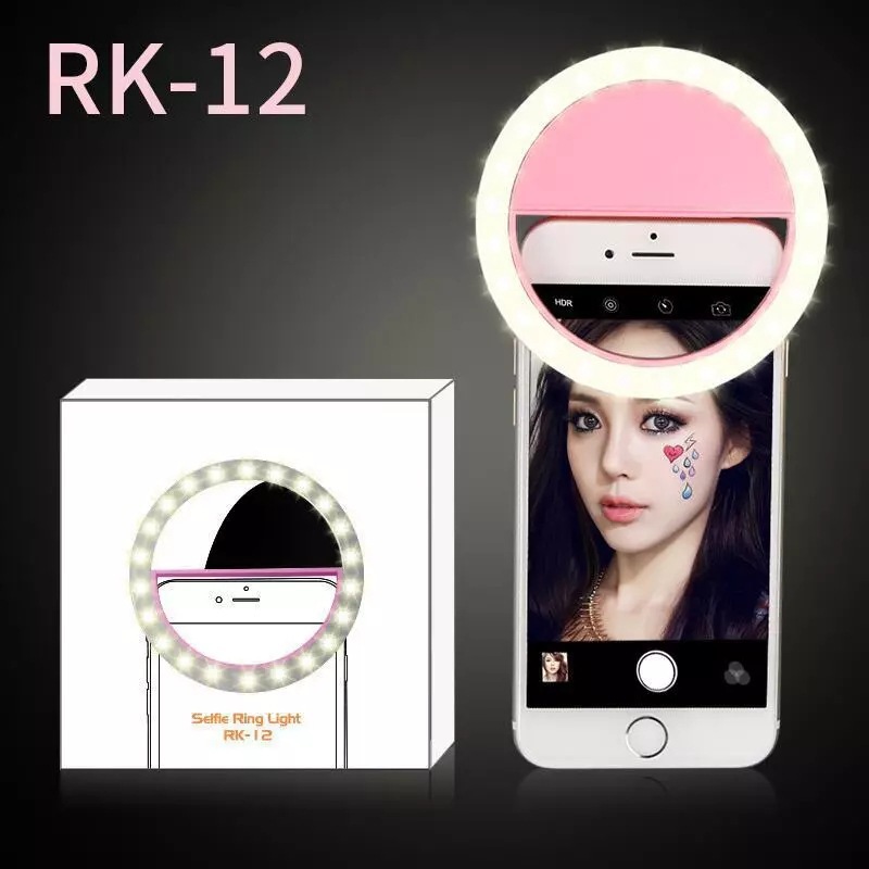 Led Mobile Phone Fill-in Light round Rechargeable Rk12 round Fill Light