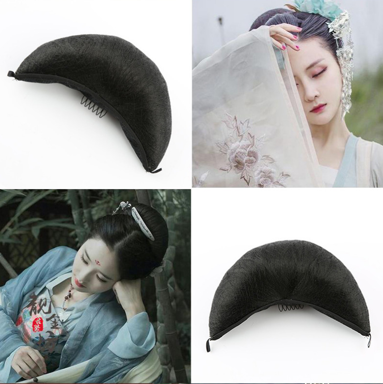 古装汉服垫发包新娘盘发月牙包牛角包唐装影楼造型cos垫发包k21