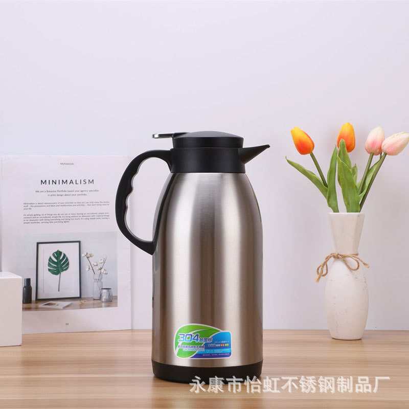 Factory Direct Supply 304 Stainless Steel Thermal Pot Fashion European Style Vacuum Coffee Pot Kettle Thermal Pot Wholesale