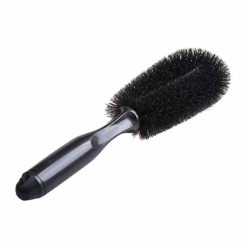 Black and round Xiaoqiao Car Wheel Hub Brush Wheel Hub Steel Ring Brush Tire Brush Car Wash Cleaning Utility Brushes