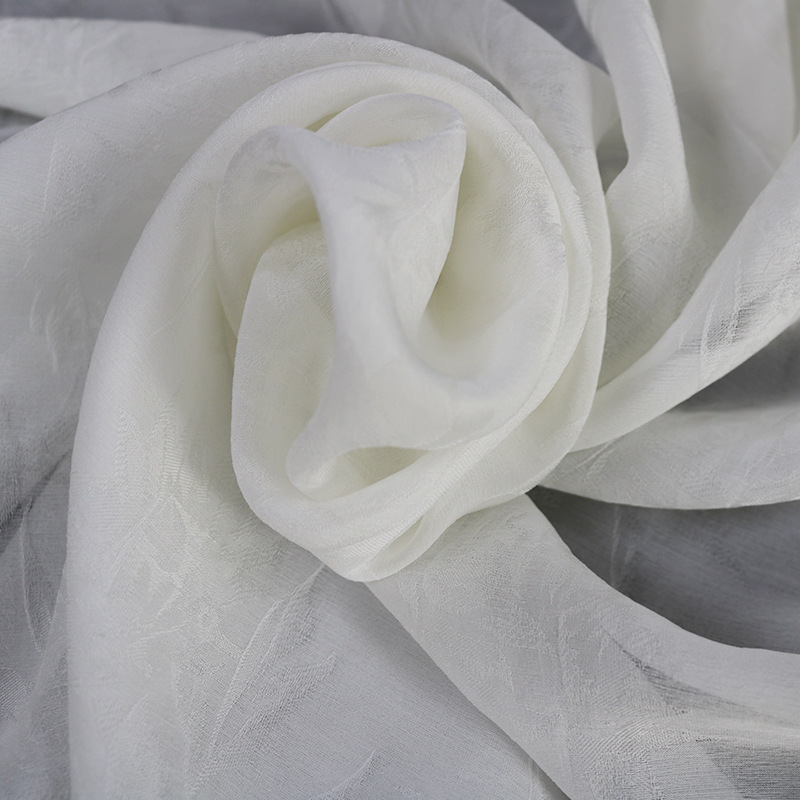 厂家直销2018夏季真丝乔其纱面料定制真丝花乔其批发