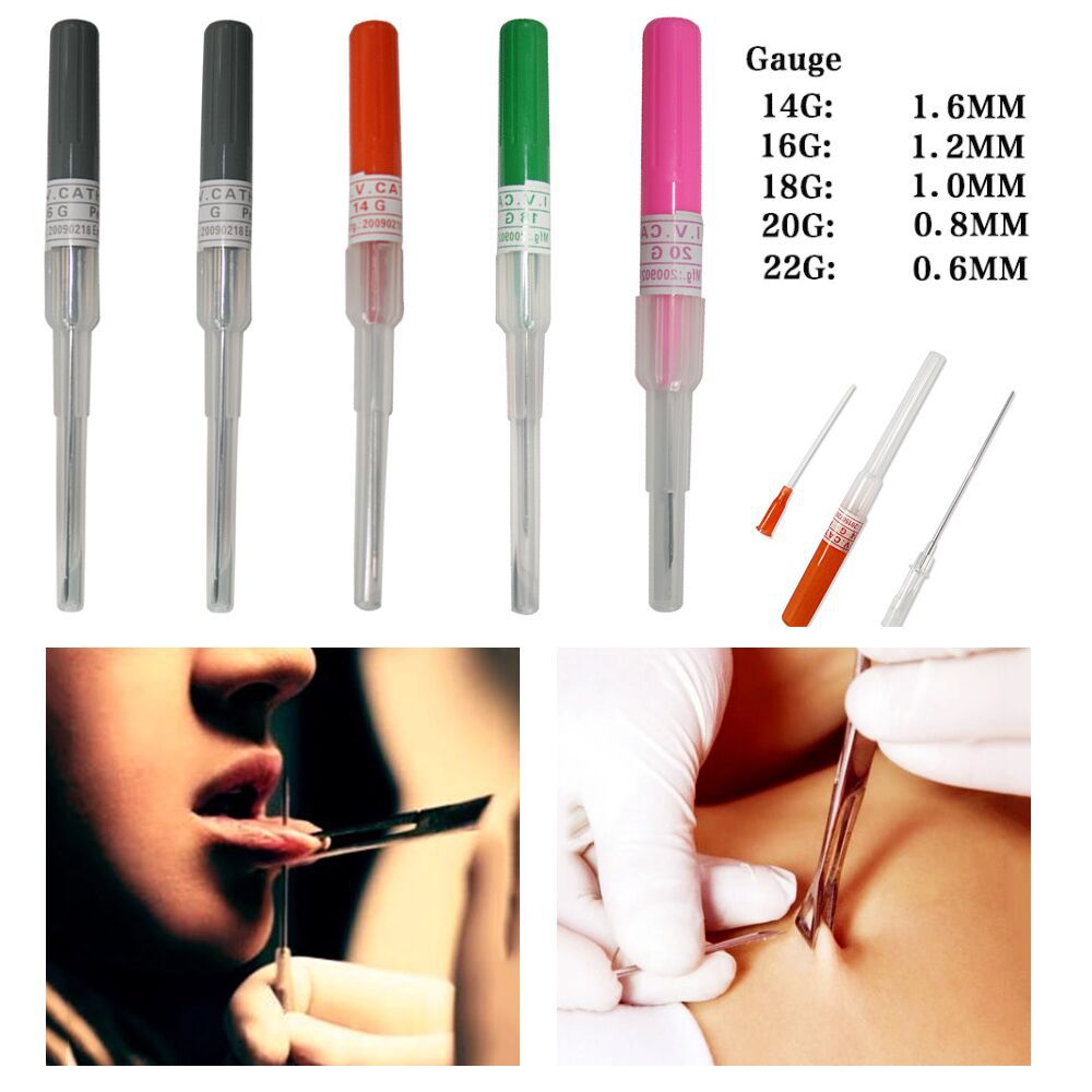 丽琪纹身器材316不锈钢一次性导管穿刺针刺青穿孔针美妆工具跨境