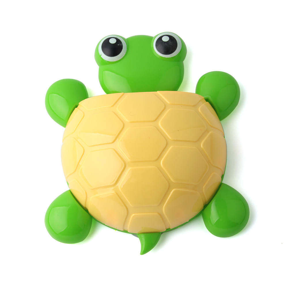 小乌龟造型牙膏牙刷架吸壁式可爱卡通强力吸盘牙具收纳架子袋装