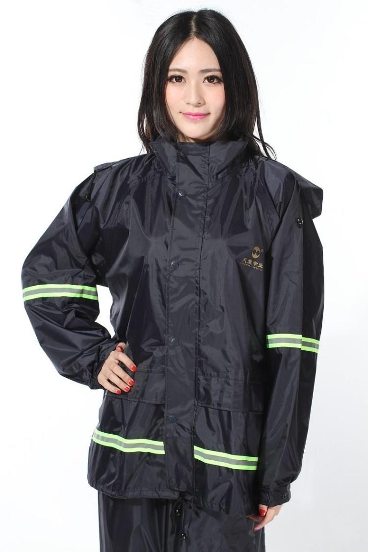 正品天堂t093a夜光双层加厚户外雨衣雨裤套装工程消防绿化环卫服