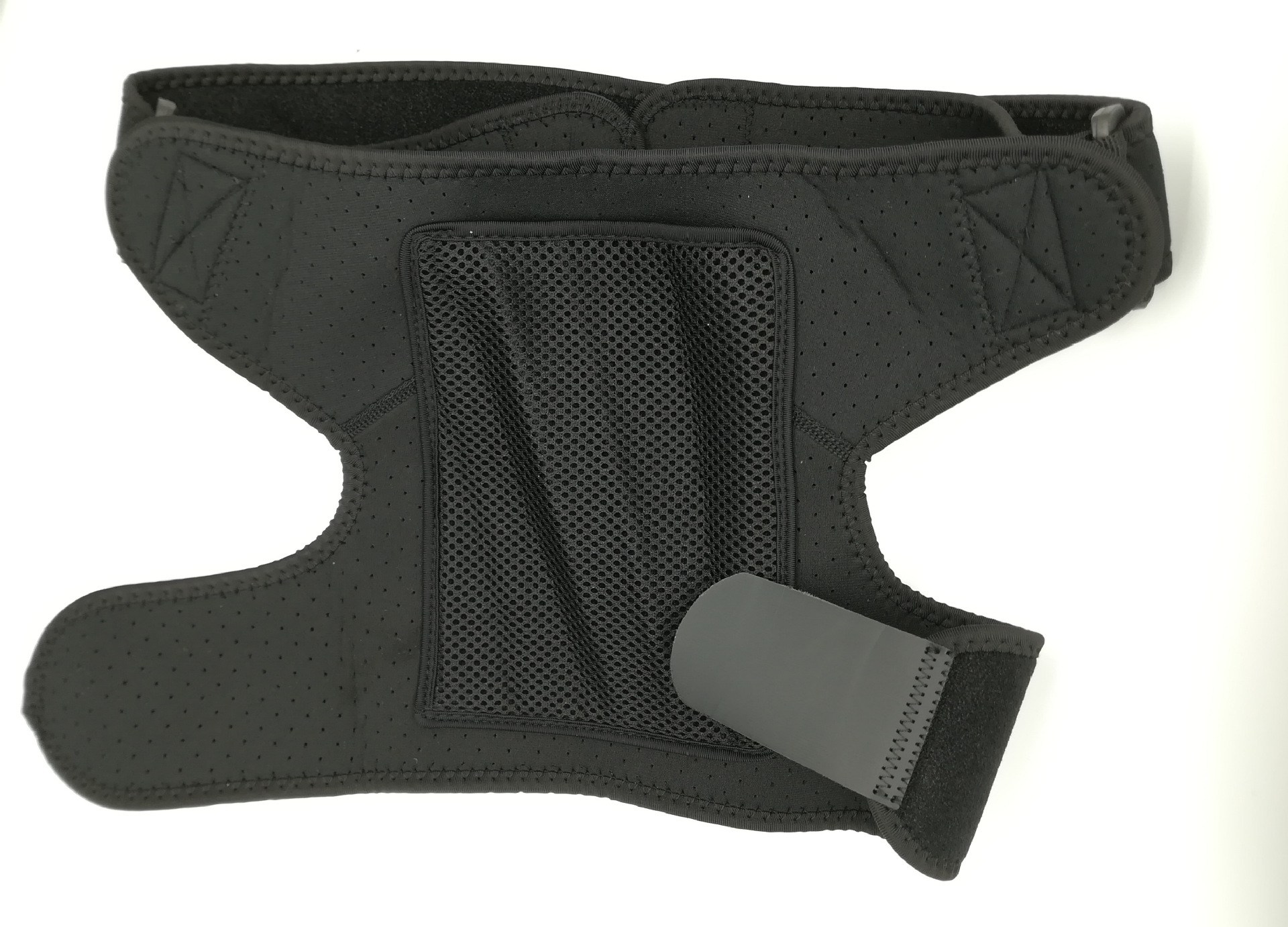 亚马逊运动绑带护肩 户外健身防护加压单肩带 举重杠铃肩膀护肩带