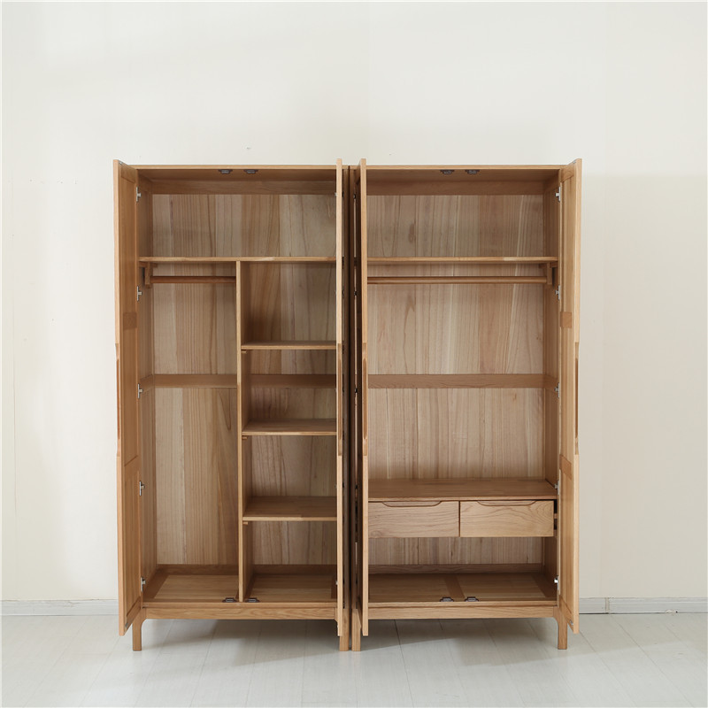 供应原木简约现代橱柜卧室家具定制橱子整体组合衣橱