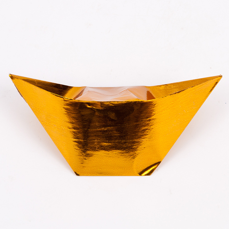 机叠金元宝批发 19*22金银半成品元宝 佛教祭祀殡葬用品6000个/箱