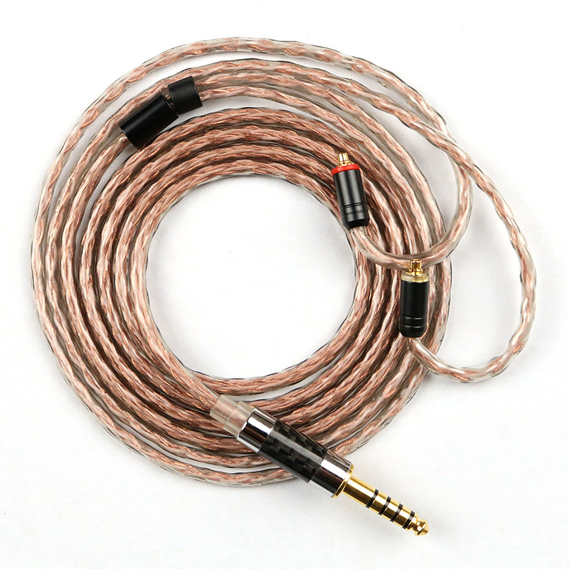 供应3.5舒尔diy定制纯铜hifi耳机发烧升级线 se5353音频线