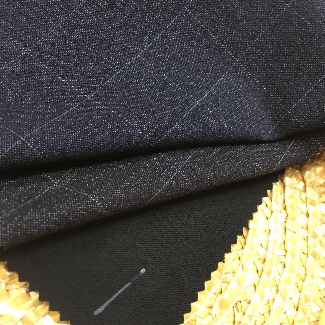 现货供应 平纹tr西装面料男士休闲布 暗格工作西服西裤套装布料