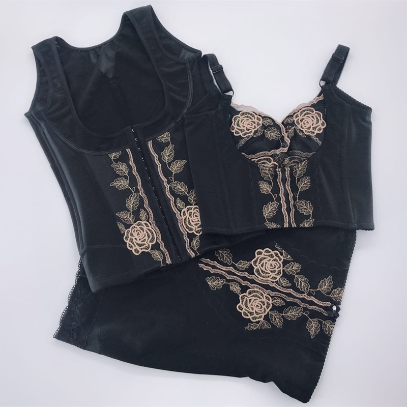 安缇可贴牌塑身衣安缇妮娅三件套身材管理器黑色正品内衣