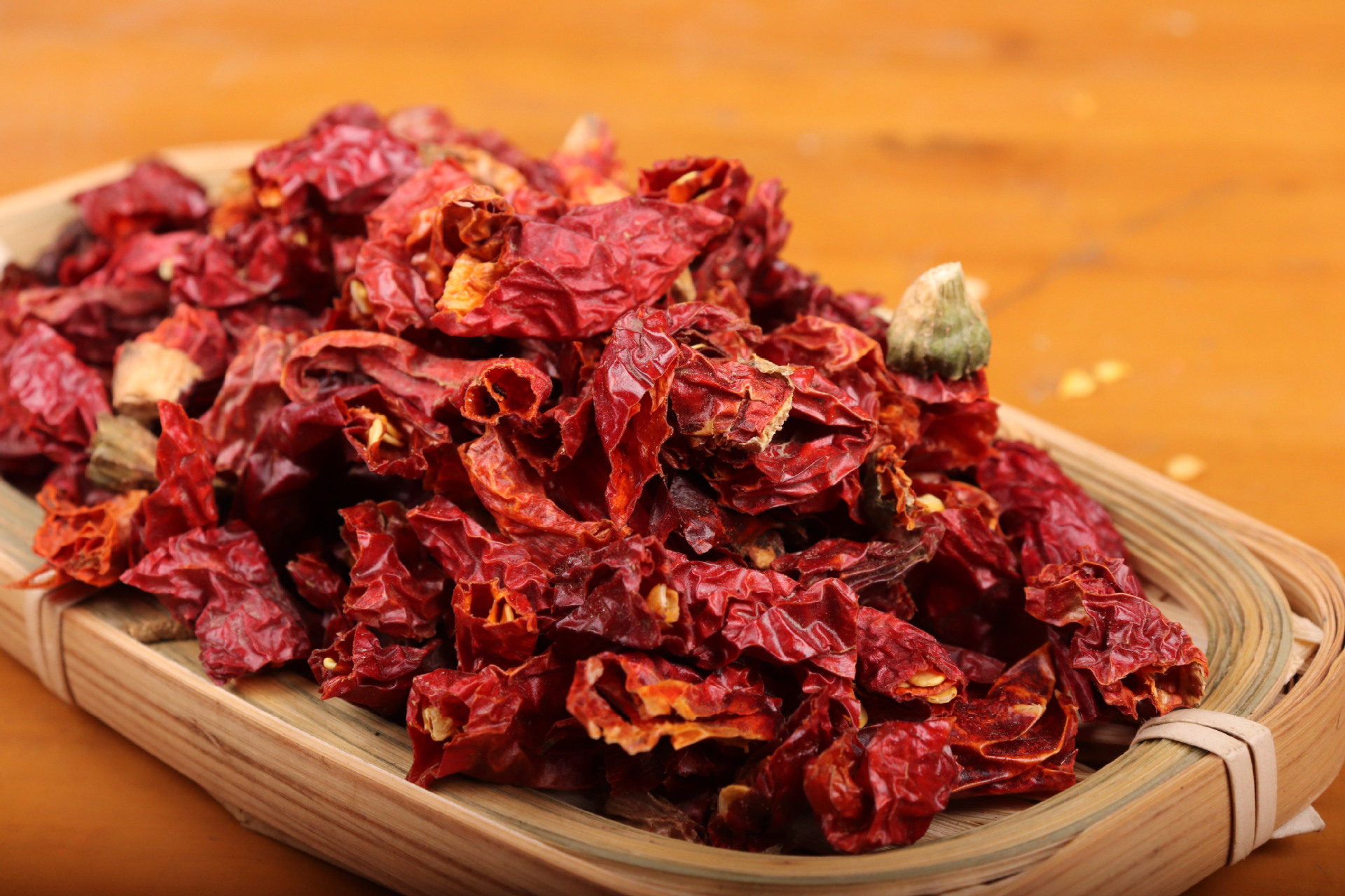 皱皮二荆条 干辣椒粉陕西秦椒线椒皱椒油泼辣子辣椒油 二荆条辣椒